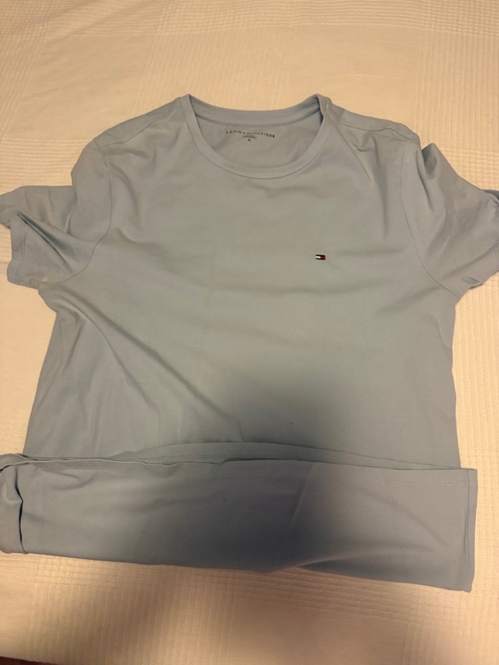 Tommy Hilfiger Pale Blue Minimal Logo Tee